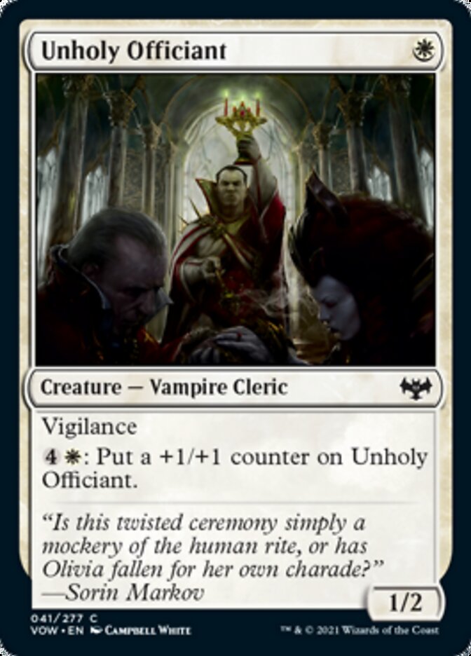 Unholy Officiant [Innistrad: Crimson Vow] | The Time Vault CA