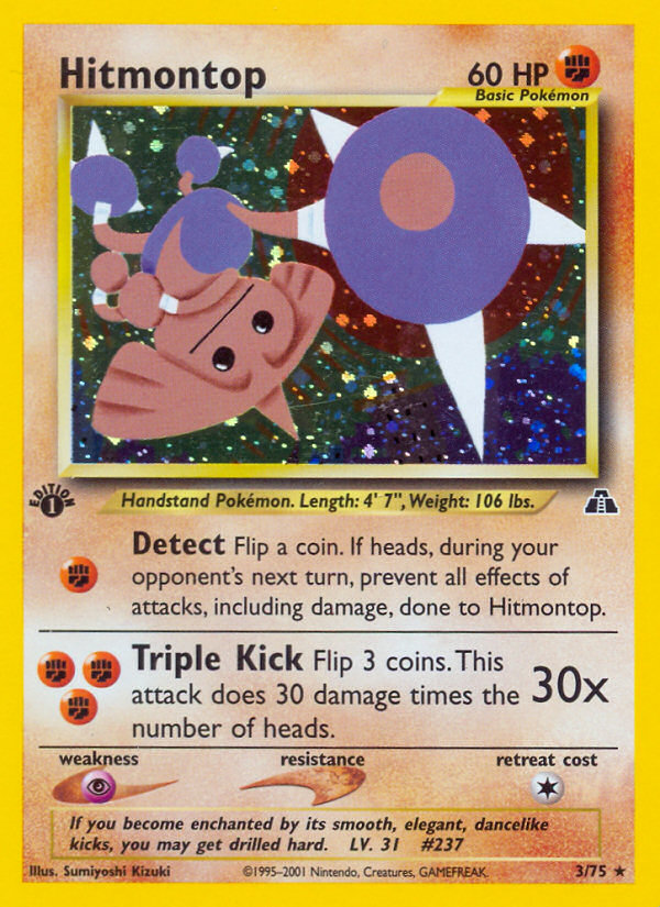 Hitmontop (3/75) [Neo Discovery 1st Edition] | The Time Vault CA