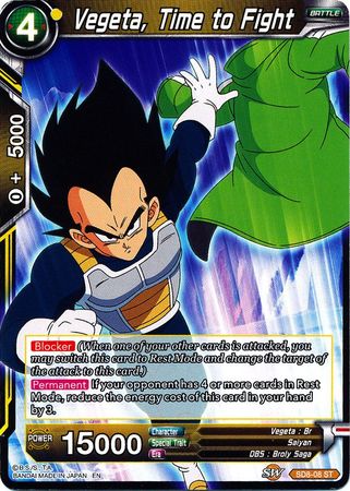 Vegeta, Time to Fight (Starter Deck - Rising Broly) [SD8-08] | The Time Vault CA