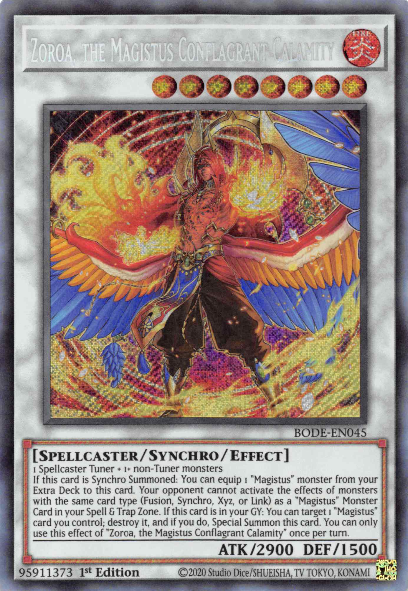 Zoroa, the Magistus Conflagrant Calamity [BODE-EN045] Secret Rare | The Time Vault CA