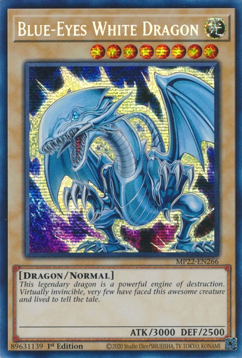 Blue-Eyes White Dragon [MP22-EN266] Prismatic Secret Rare | The Time Vault CA