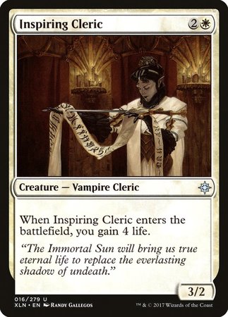 Inspiring Cleric [Ixalan] | The Time Vault CA