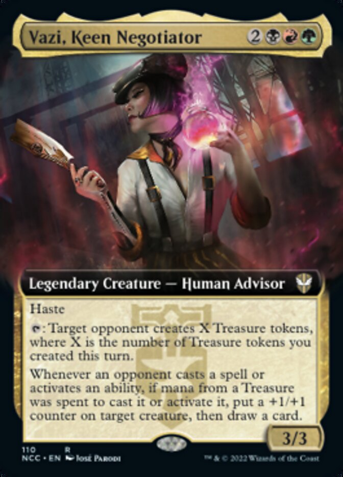 Vazi, Keen Negotiator (Extended Art) [Streets of New Capenna Commander] | The Time Vault CA