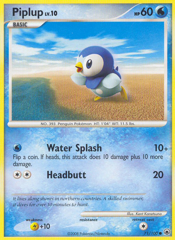 Piplup (71/100) [Diamond & Pearl: Majestic Dawn] | The Time Vault CA