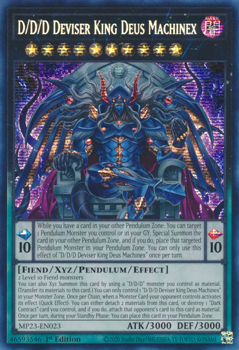 D/D/D Deviser King Deus Machinex [MP23-EN023] Prismatic Secret Rare | The Time Vault CA