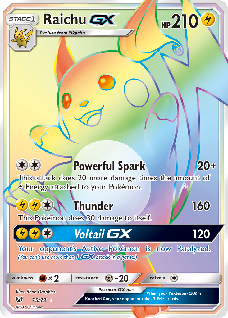 Raichu GX (75/73) [Sun & Moon: Shining Legends] | The Time Vault CA