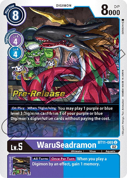 WaruSeadramon [BT11-085] [Dimensional Phase Pre-Release Promos] | The Time Vault CA