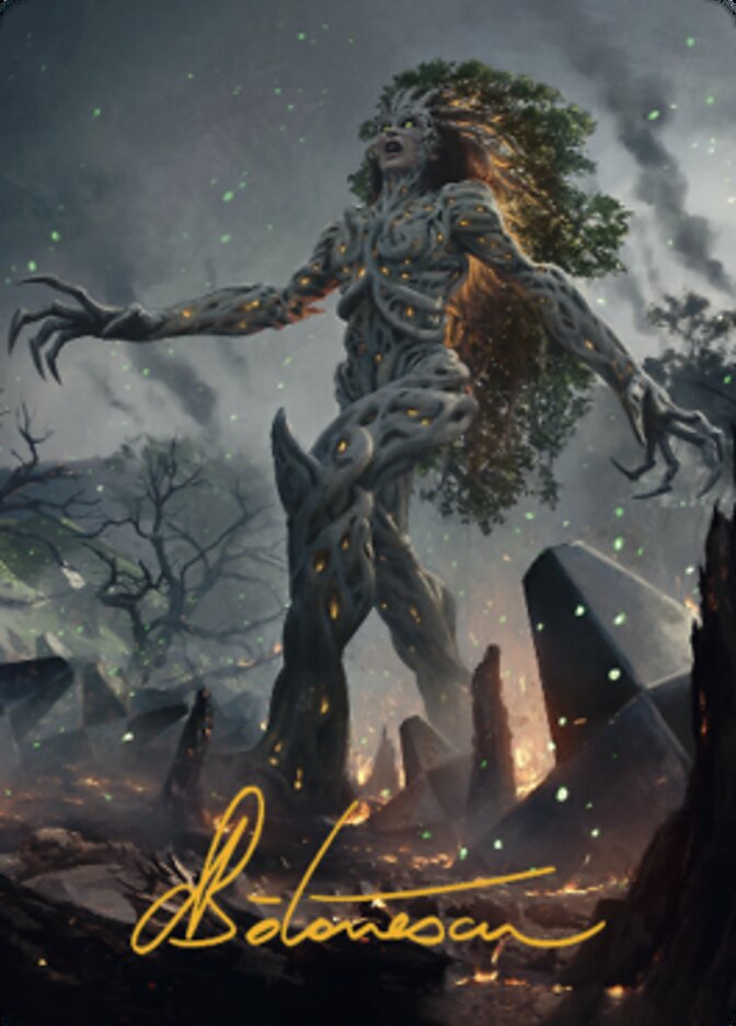 Titania, Gaea Incarnate Art Card (Gold-Stamped Signature) [The Brothers' War Art Series] | The Time Vault CA