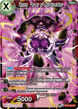 Toppo, Force of Obliteration (BT14-004) [Cross Spirits] | The Time Vault CA