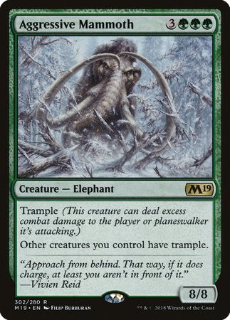 Aggressive Mammoth [Core Set 2019] | The Time Vault CA