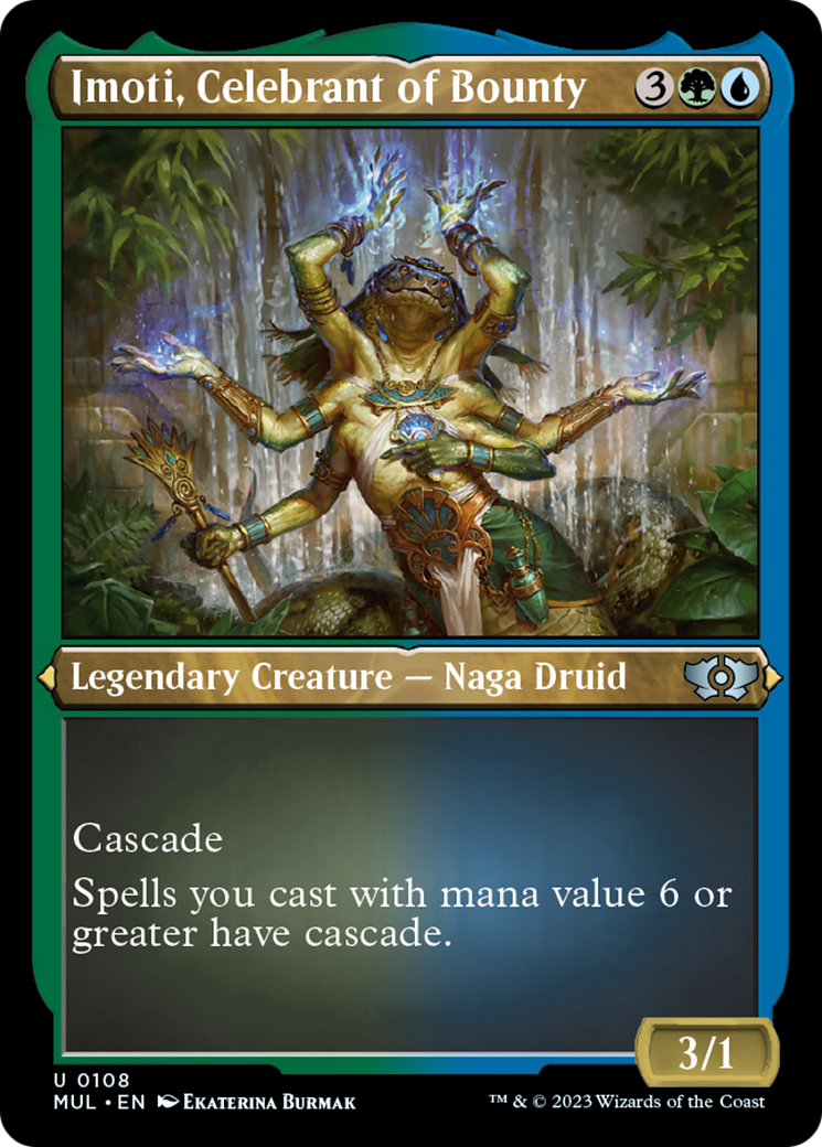 Imoti, Celebrant of Bounty (Foil Etched) [Multiverse Legends] | The Time Vault CA