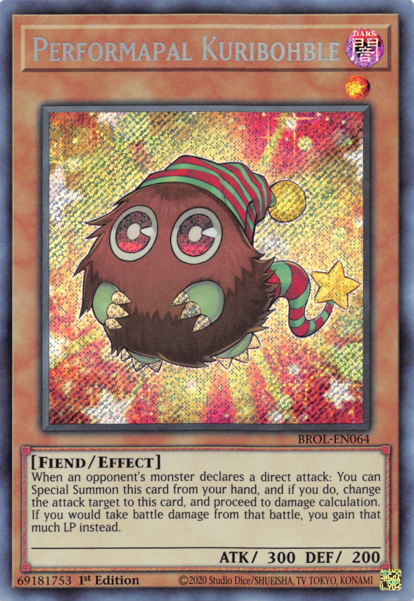 Performapal Kuribohble [BROL-EN064] Secret Rare | The Time Vault CA