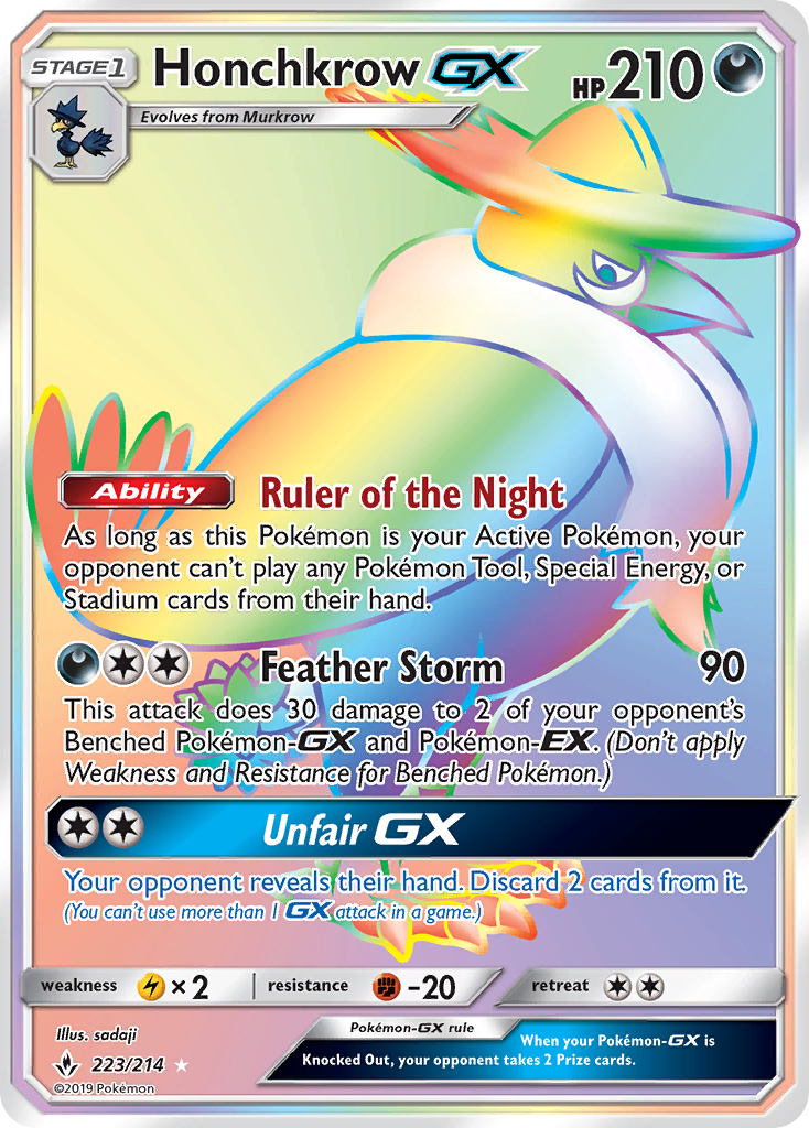 Honchkrow GX (223/214) [Sun & Moon: Unbroken Bonds] | The Time Vault CA