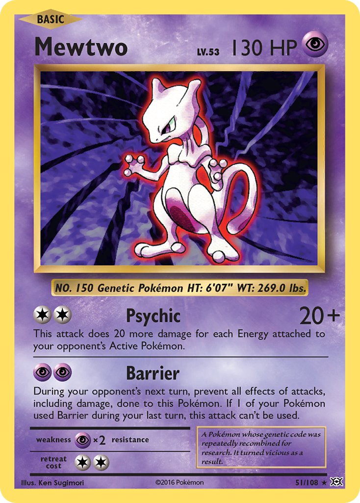 Mewtwo (51/108) (Theme Deck Exclusive) [XY: Evolutions] | The Time Vault CA