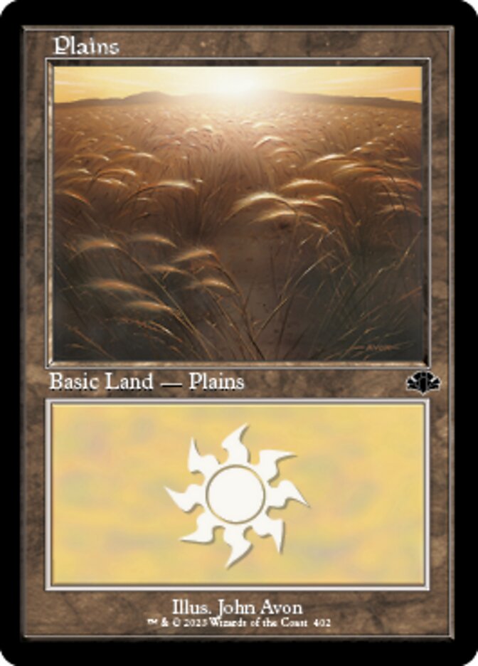 Plains (402) (Retro) [Dominaria Remastered] | The Time Vault CA