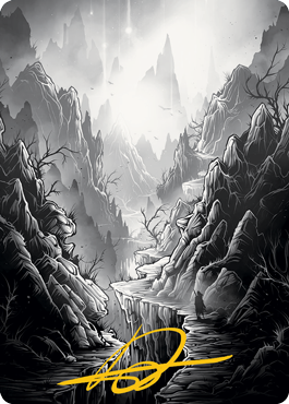 Mountain Art Card (Gold-Stamped Signature) [Innistrad: Midnight Hunt Art Series] | The Time Vault CA