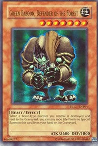 Green Baboon, Defender of the Forest [DLG1-EN104] Ultra Rare | The Time Vault CA