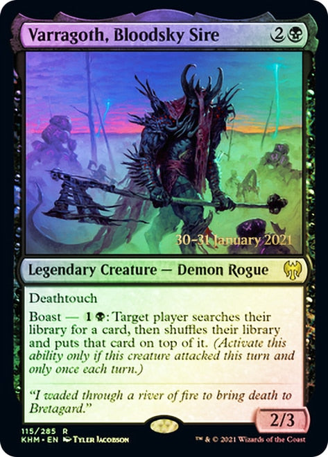 Varragoth, Bloodsky Sire  [Kaldheim Prerelease Promos] | The Time Vault CA