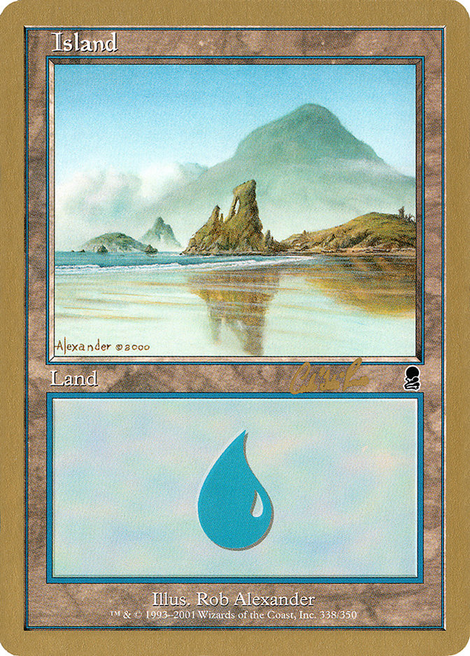 Island (cr338) (Carlos Romao) [World Championship Decks 2002] | The Time Vault CA