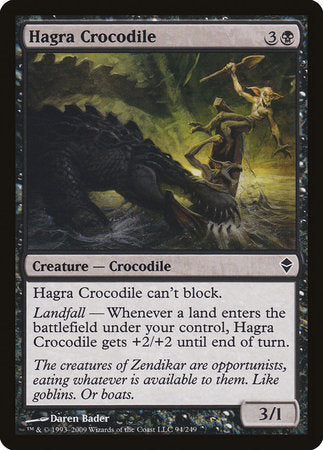 Hagra Crocodile [Zendikar] | The Time Vault CA