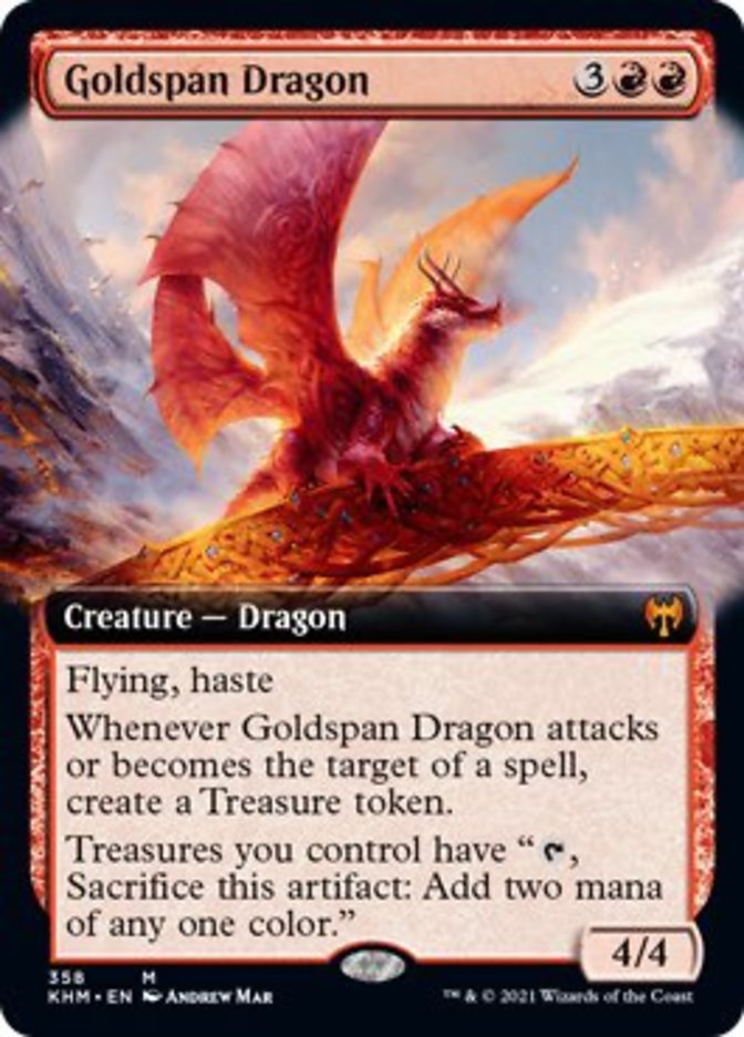 Goldspan Dragon (Extended Art) [Kaldheim] | The Time Vault CA