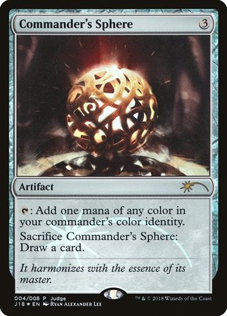 Commander's Sphere [Judge Gift Cards 2018] | The Time Vault CA