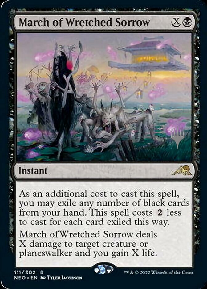 March of Wretched Sorrow (Promo Pack) [Kamigawa: Neon Dynasty Promos] | The Time Vault CA