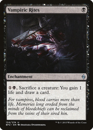 Vampiric Rites [Battle for Zendikar] | The Time Vault CA
