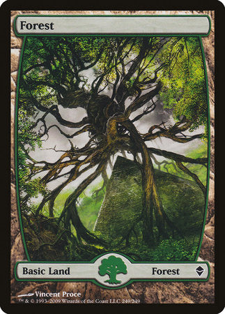 Forest (249) - Full Art [Zendikar] | The Time Vault CA