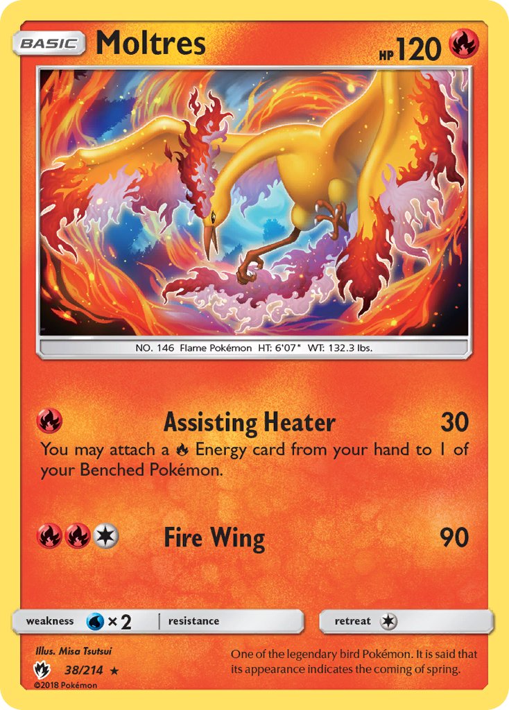 Moltres (38/214) (Let's Play, Eevee) Cracked Ice Holo) (Theme Deck Exclusive) [Sun & Moon: Lost Thunder] | The Time Vault CA