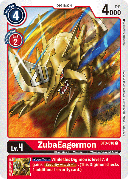 ZubaEagermon [BT3-010] [Release Special Booster Ver.1.5] | The Time Vault CA