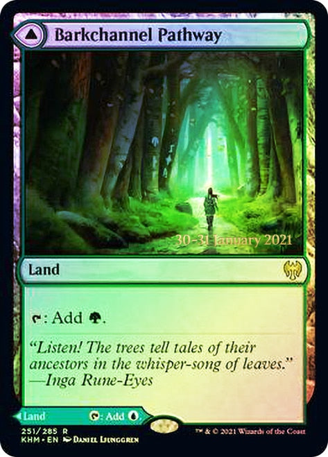 Barkchannel Pathway // Tidechannel Pathway  [Kaldheim Prerelease Promos] | The Time Vault CA