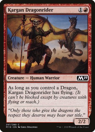 Kargan Dragonrider [Core Set 2019] | The Time Vault CA