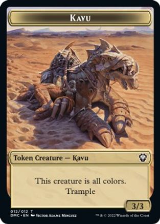 Kavu // Bear Double-sided Token [Dominaria United Commander Tokens] | The Time Vault CA