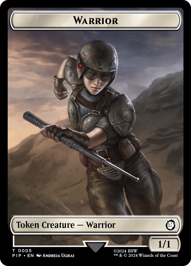 Warrior // Food (0012) Double-Sided Token [Fallout Tokens] | The Time Vault CA