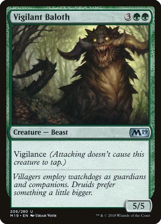 Vigilant Baloth [Core Set 2019] | The Time Vault CA