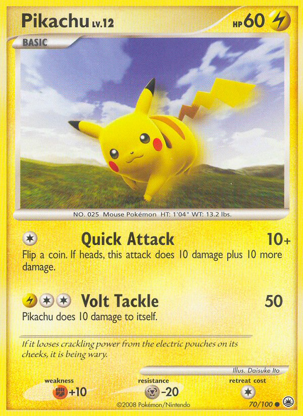 Pikachu (70/100) [Diamond & Pearl: Majestic Dawn] | The Time Vault CA