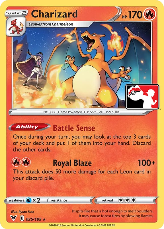 Charizard (025/185) [Prize Pack Series One] | The Time Vault CA
