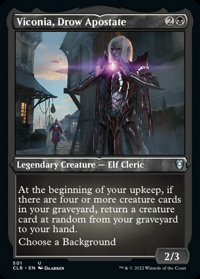 Viconia, Drow Apostate (Foil Etched) [Commander Legends: Battle for Baldur's Gate] | The Time Vault CA