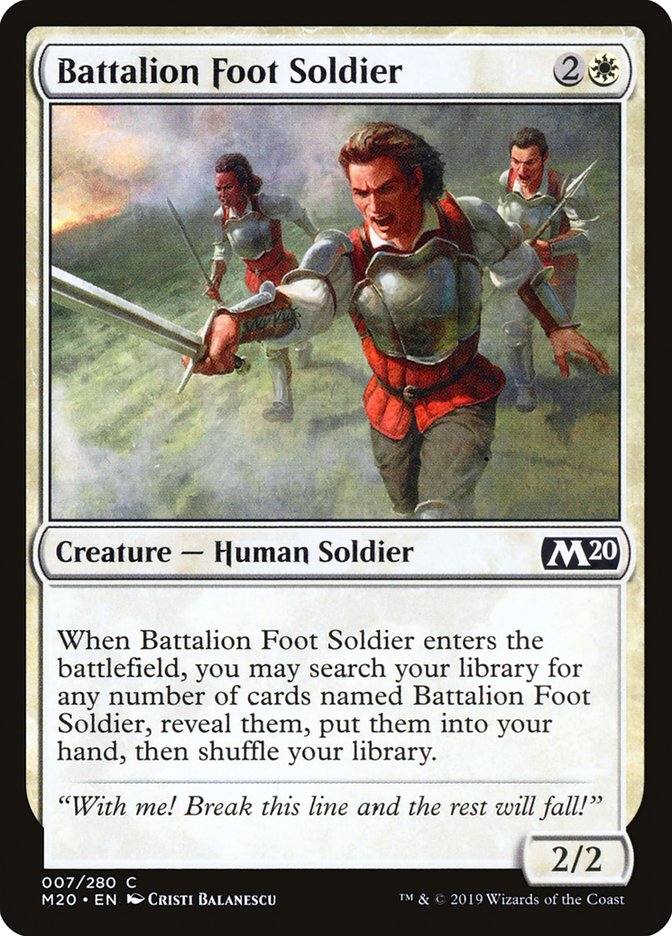 Battalion Foot Soldier [Core Set 2020] | The Time Vault CA