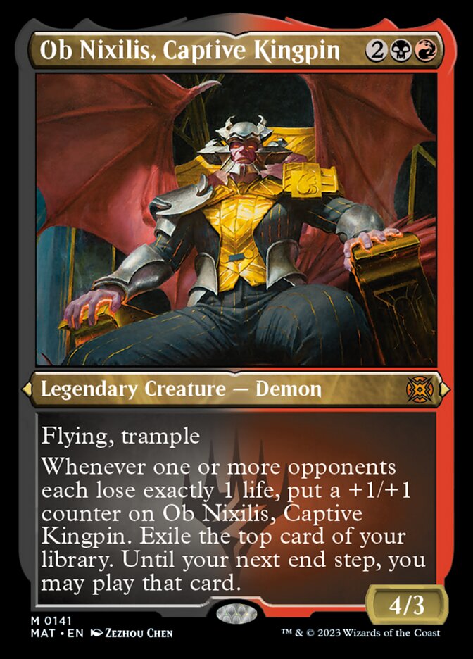 Ob Nixilis, Captive Kingpin (Foil Etched) [March of the Machine: The Aftermath] | The Time Vault CA