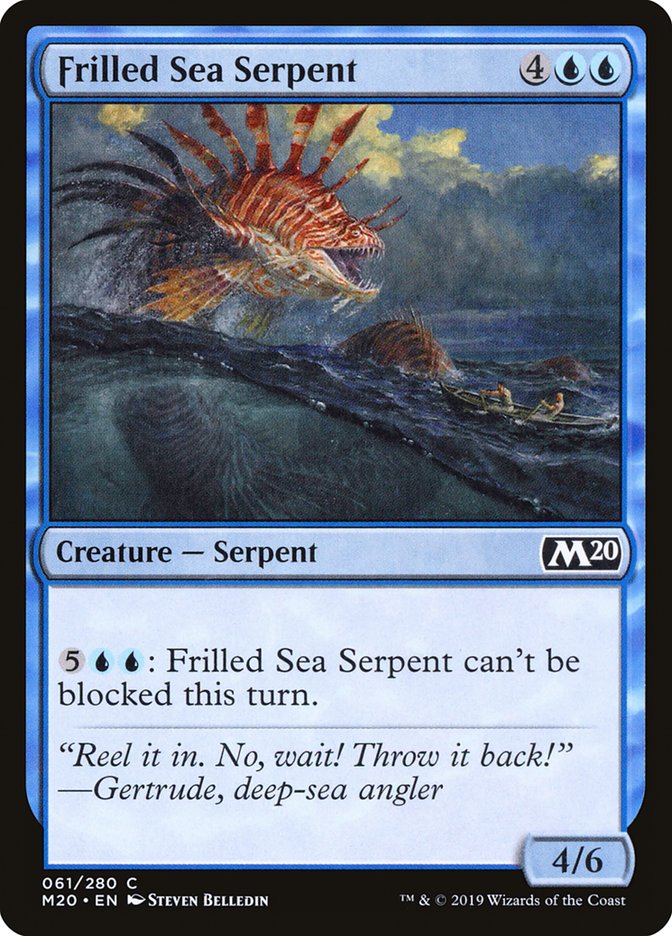 Frilled Sea Serpent [Core Set 2020] | The Time Vault CA