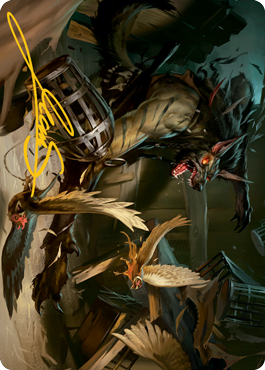Wing Shredder Art Card (Gold-Stamped Signature) [Innistrad: Midnight Hunt Art Series] | The Time Vault CA