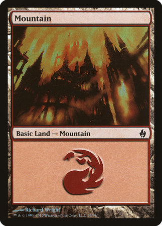 Mountain (34) [Premium Deck Series: Fire and Lightning] | The Time Vault CA