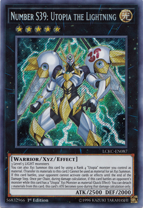 Number S39: Utopia the Lightning [LCKC-EN087] Secret Rare | The Time Vault CA