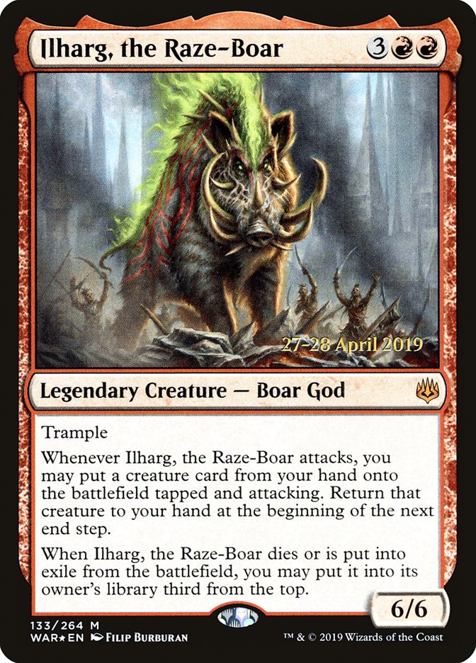 Ilharg, the Raze-Boar  [War of the Spark Prerelease Promos] | The Time Vault CA