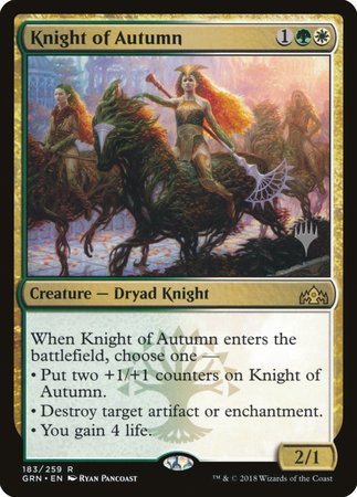 Knight of Autumn [Guilds of Ravnica Promos] | The Time Vault CA