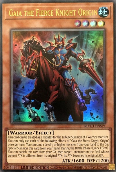 Gaia the Fierce Knight Origin [ROTD-ENSP1] Ultra Rare | The Time Vault CA