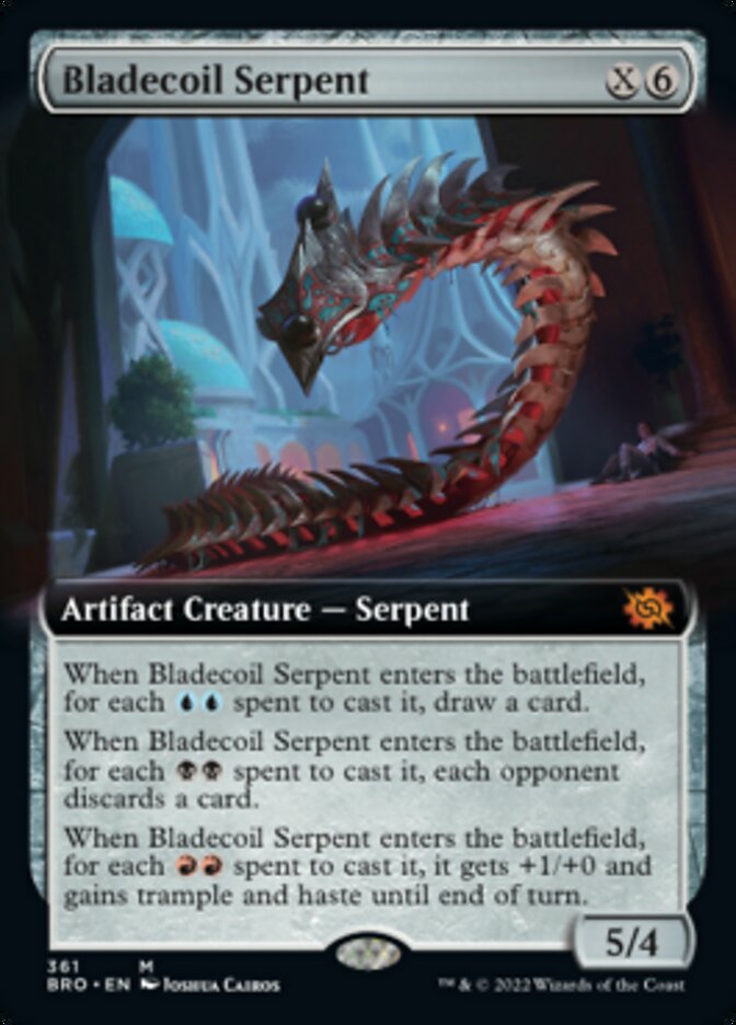 Bladecoil Serpent (Extended Art) [The Brothers' War] | The Time Vault CA