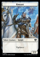 Treasure // Knight Double-Sided Token [Commander Masters Tokens] | The Time Vault CA